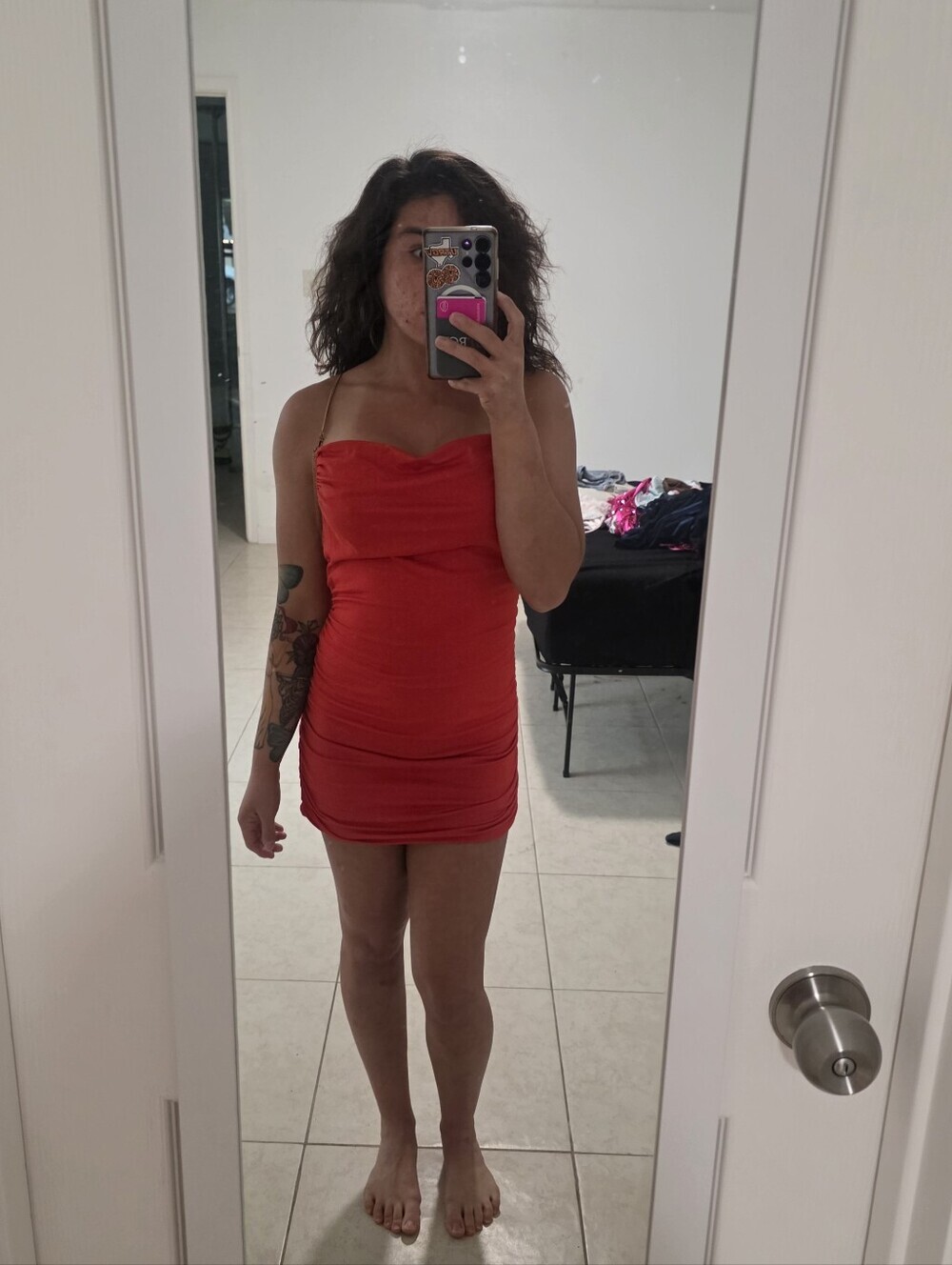 Red Chain Dress - Picture 3 of 6